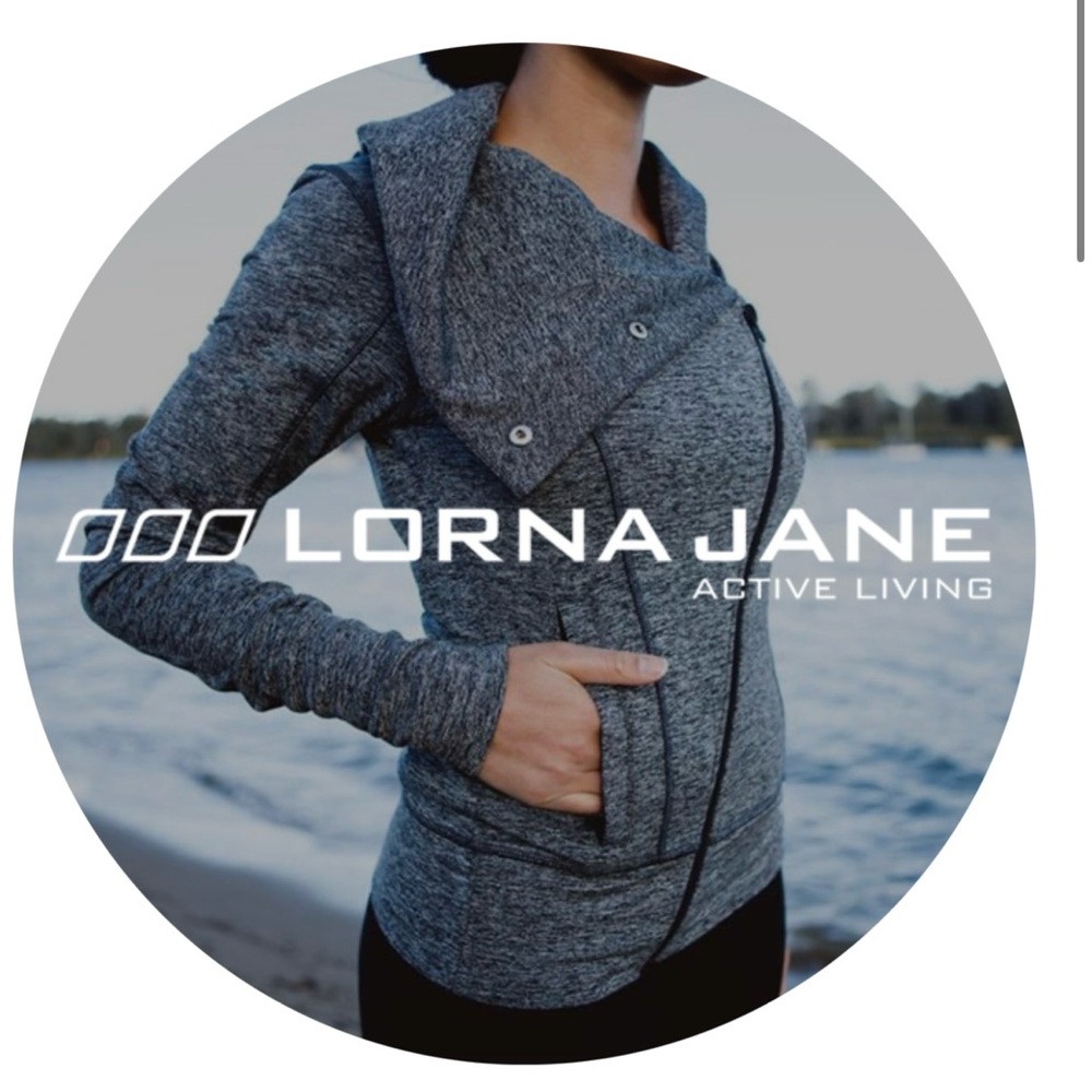 Lorna Jane Asymmetrical Zip Track Jacket Charcoal Gray S